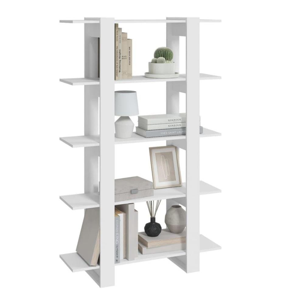 Bibliothèque/Séparateur de pièce Blanc 100x30x160 cm