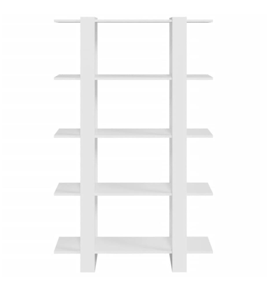 Bibliothèque/Séparateur de pièce Blanc 100x30x160 cm
