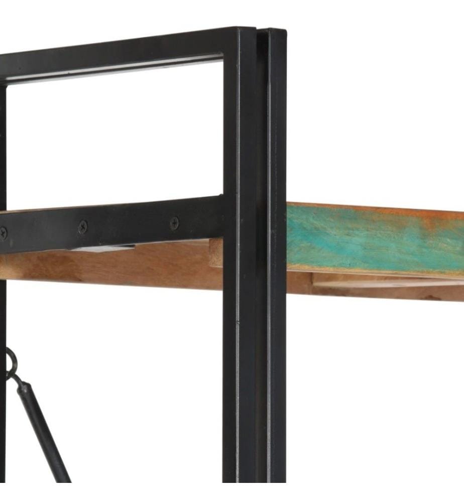 Bibliothèque 5 niveaux 140x30x180cm Bois solide de récupération