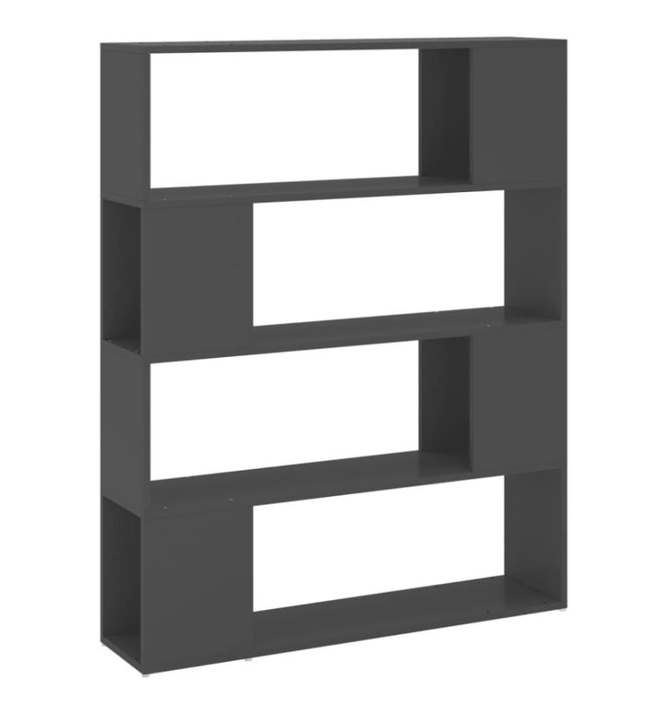 Bücherregal Raumteiler Grau 100x24x124 cm