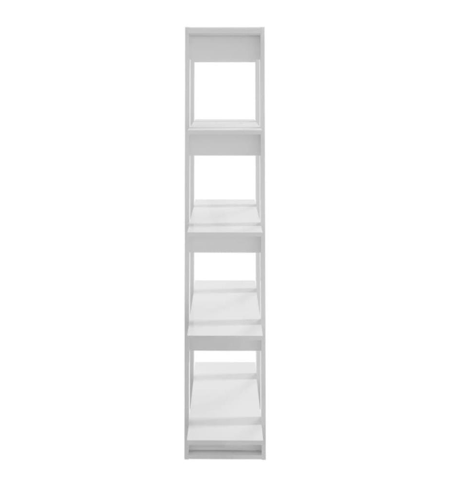 Bücherregal/Raumteiler Hochglanz-Weiss 100x30x160 cm
