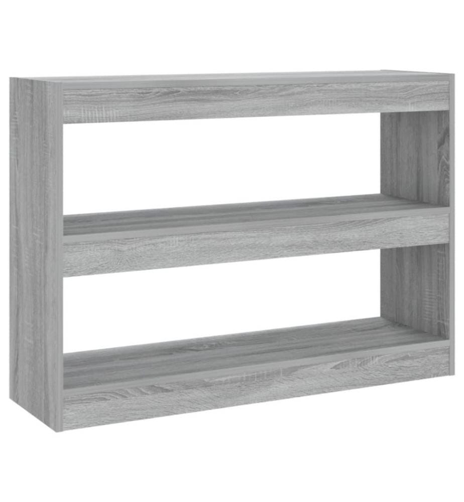 Bücherregal/Raumteiler Grau Sonoma 100×30×72 cm