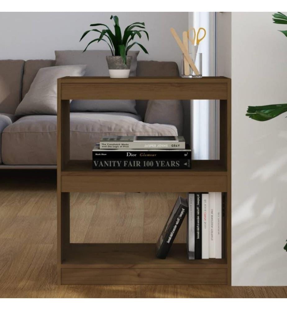 Bücherregal/Raumteiler Honigbraun 60x30x71,5 cm Kiefernholz