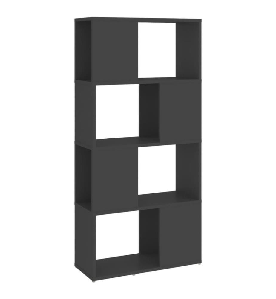 Bücherregal Raumteiler Grau 60x24x124,5 cm Holzwerkstoff
