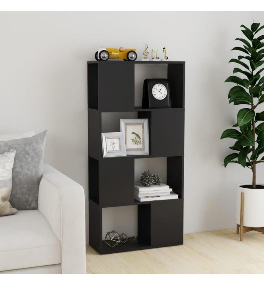 Bücherregal Raumteiler Grau 60x24x124,5 cm Holzwerkstoff