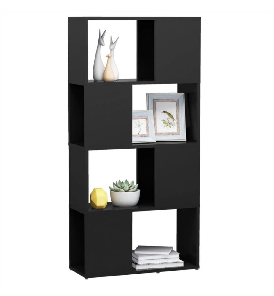 Bücherregal Raumteiler Grau 60x24x124,5 cm Holzwerkstoff