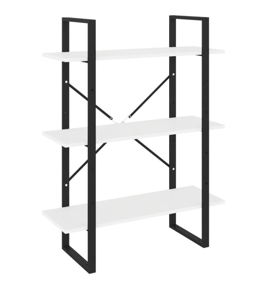 Bücherregal Weiss 80x30x105 cm Holzwerkstoff