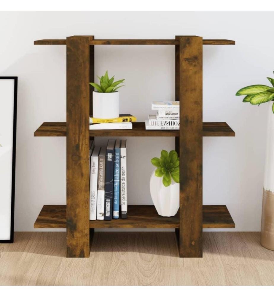 Bücherregal/Raumteiler Räuchereiche 80x30x87 cm