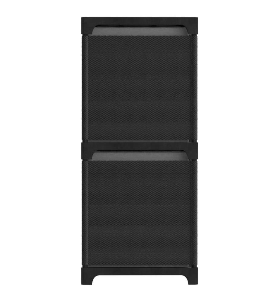 Étagère d'affichage 5 cubes et boîtes Noir 103x30x72,5 cm Tissu