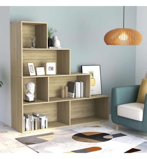 Bücherregal/Raumteiler Sonoma-Eiche 155x24x160 cm Holzwerkstoff