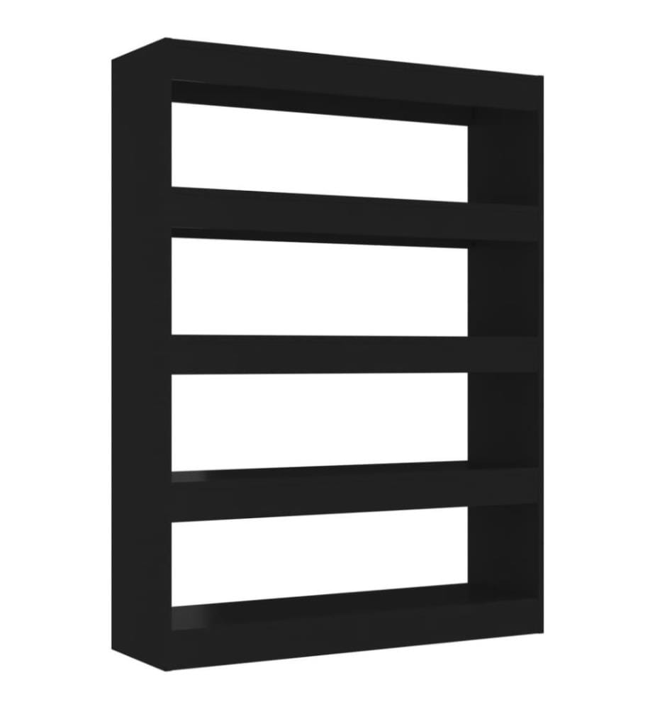 Bücherregal/Raumteiler Schwarz 100x30x135 cm