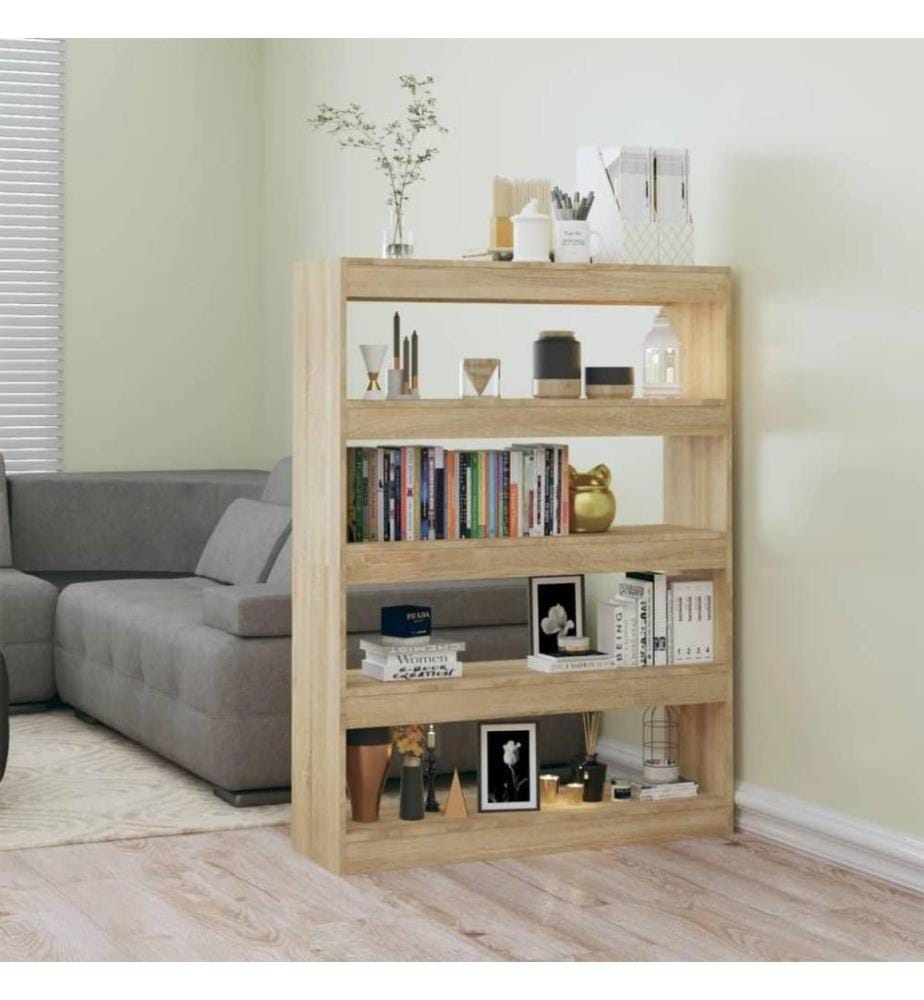 Bücherregal/Raumteiler Sonoma-Eiche 100x30x135 cm