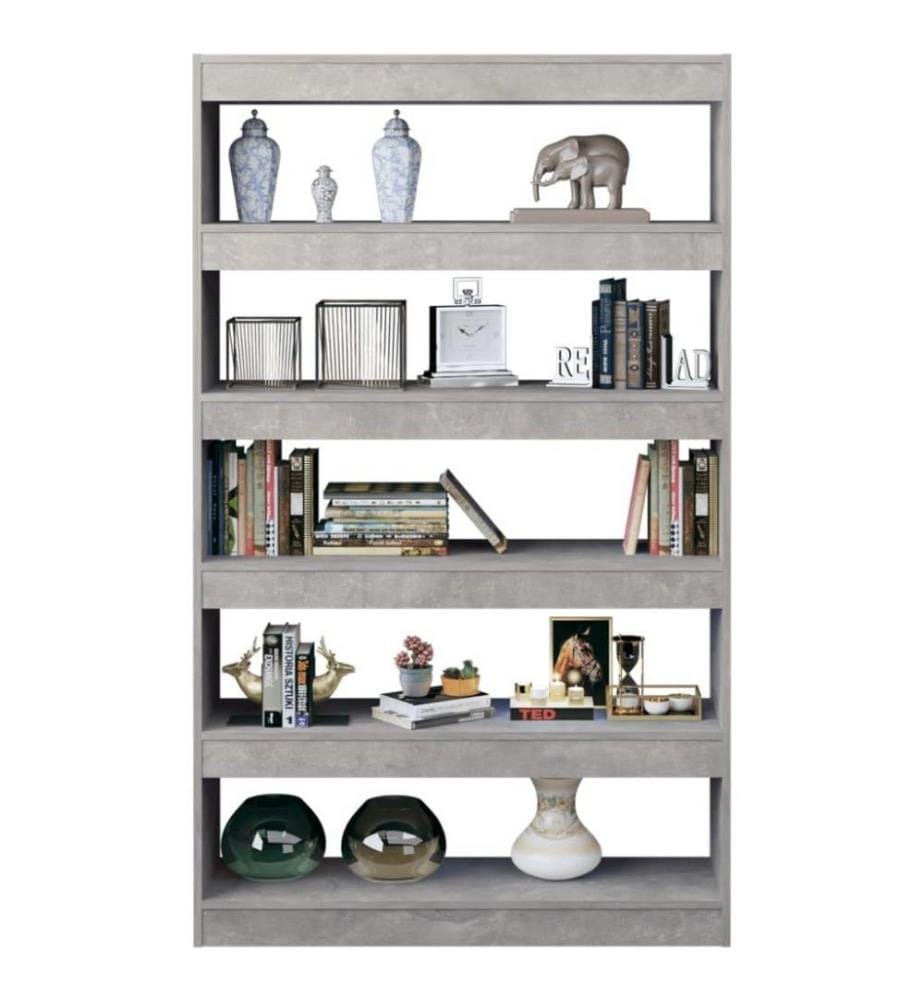 Bücherregal/Raumteiler Betongrau 100x30x166 cm