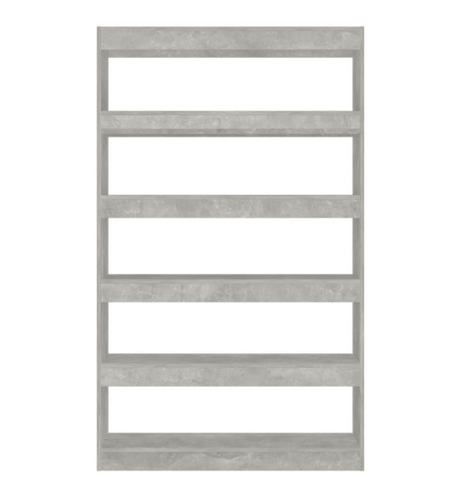 Bücherregal/Raumteiler Betongrau 100x30x166 cm