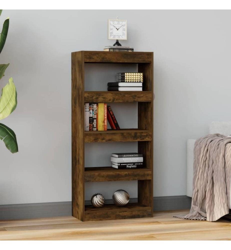 Bücherregal/Raumteiler Räuchereiche 60x30x135 cm Holzwerkstoff