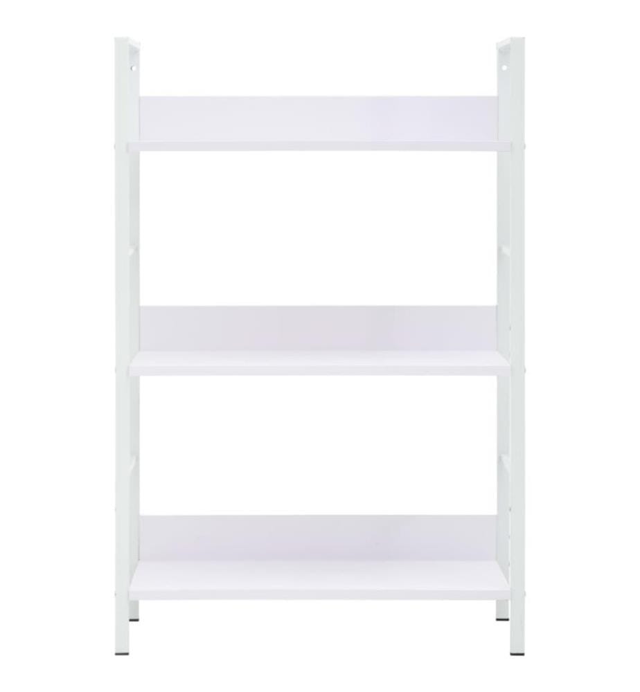 Bücherregal 3 Regalböden Weiss 60×27,6×90,5 cm Holzwerkstoff