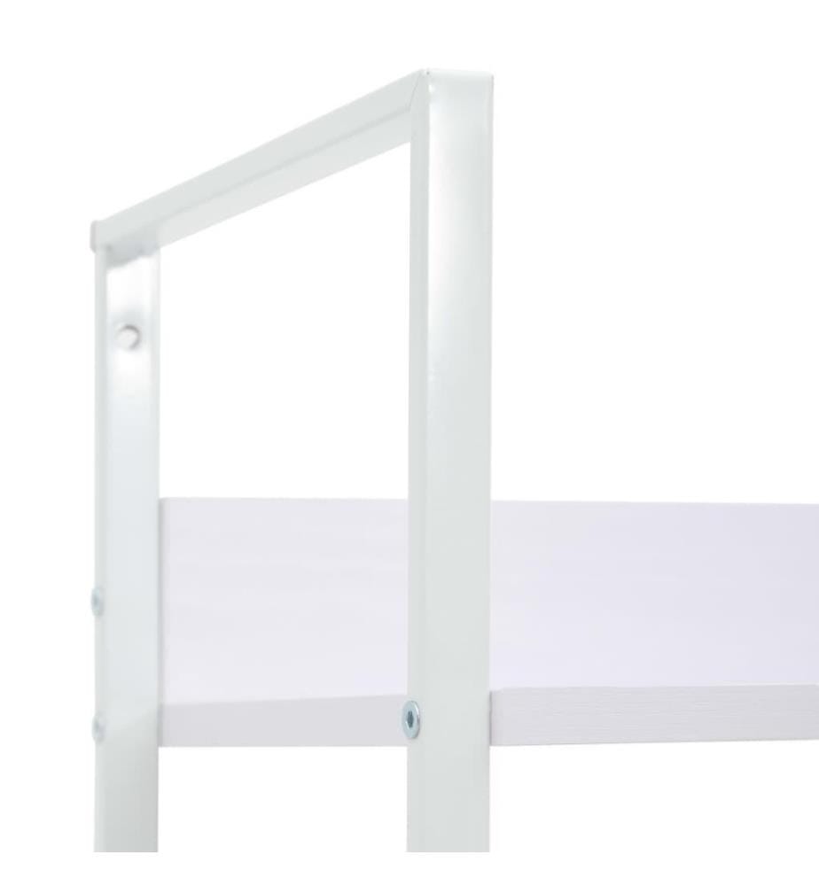 Bücherregal 3 Regalböden Weiss 60×27,6×90,5 cm Holzwerkstoff