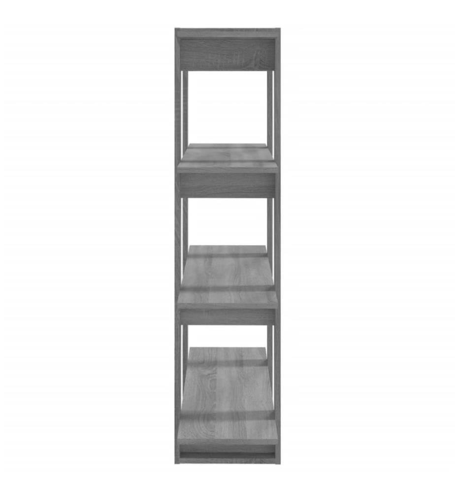 Bibliothèque/Séparateur de pièce Sonoma gris 100x30x123,5 cm