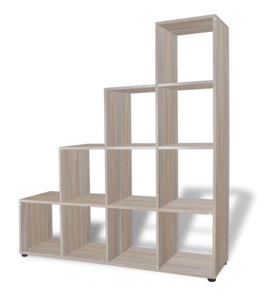 Treppenregal Bücherregal 142 cm Eiche