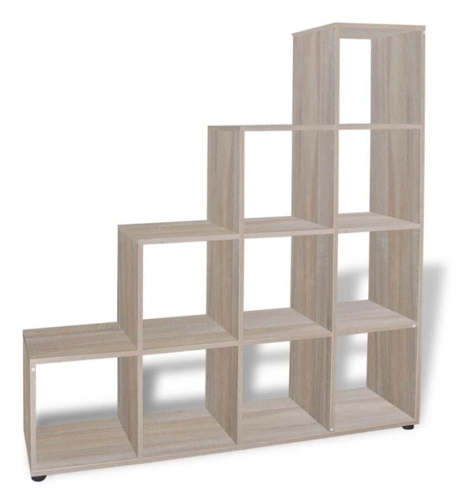 Treppenregal Bücherregal 142 cm Eiche