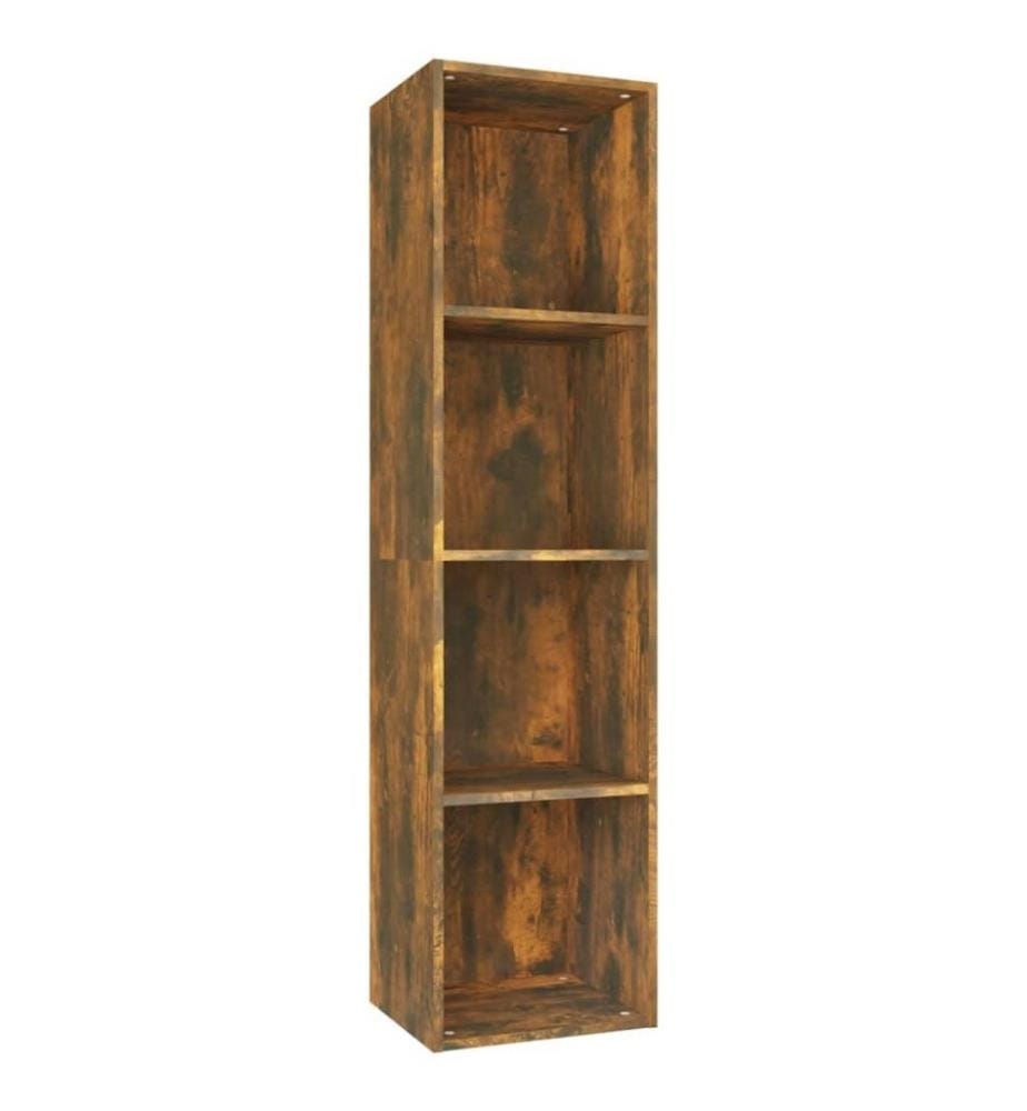 Bücherschrank/TV-Schrank Räuchereiche 36x30x143cm Holzwerkstoff