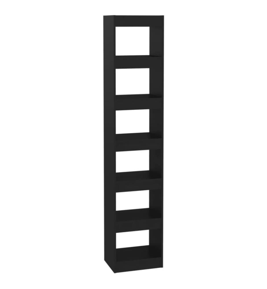 Bücherregal/Raumteiler Schwarz 40x30x198 cm