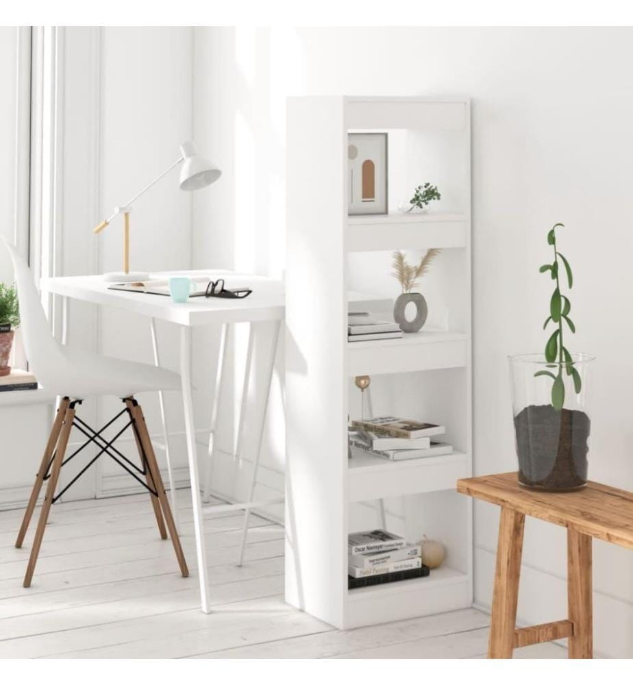 Bücherregal/Raumteiler Weiss 40x30x135 cm