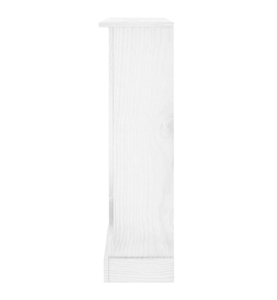 Bücherschrank 3 Fächer Mexiko-Stil Kiefernholz Weiss 81x29x100cm