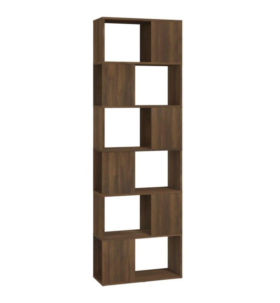 Bücherregal/Raumteiler Braun Eichen-Optik 60x24x186 cm