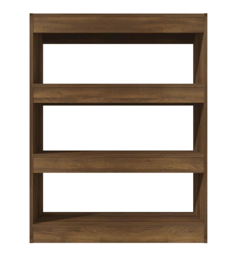 Bibliothèque/Cloison Chêne marron 80x30x103 cm Bois ingénierie
