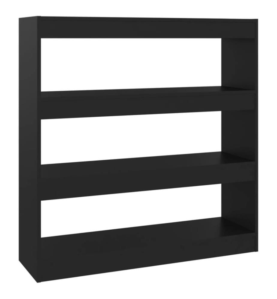 Bücherregal/Raumteiler Schwarz 100x30x103 cm