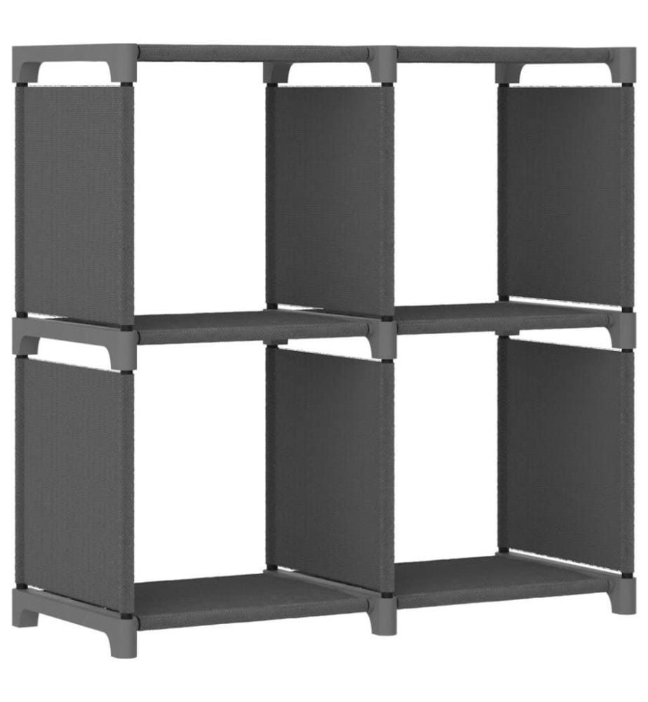 Étagère d'affichage 4 cubes Gris 69x30x72,5 cm Tissu
