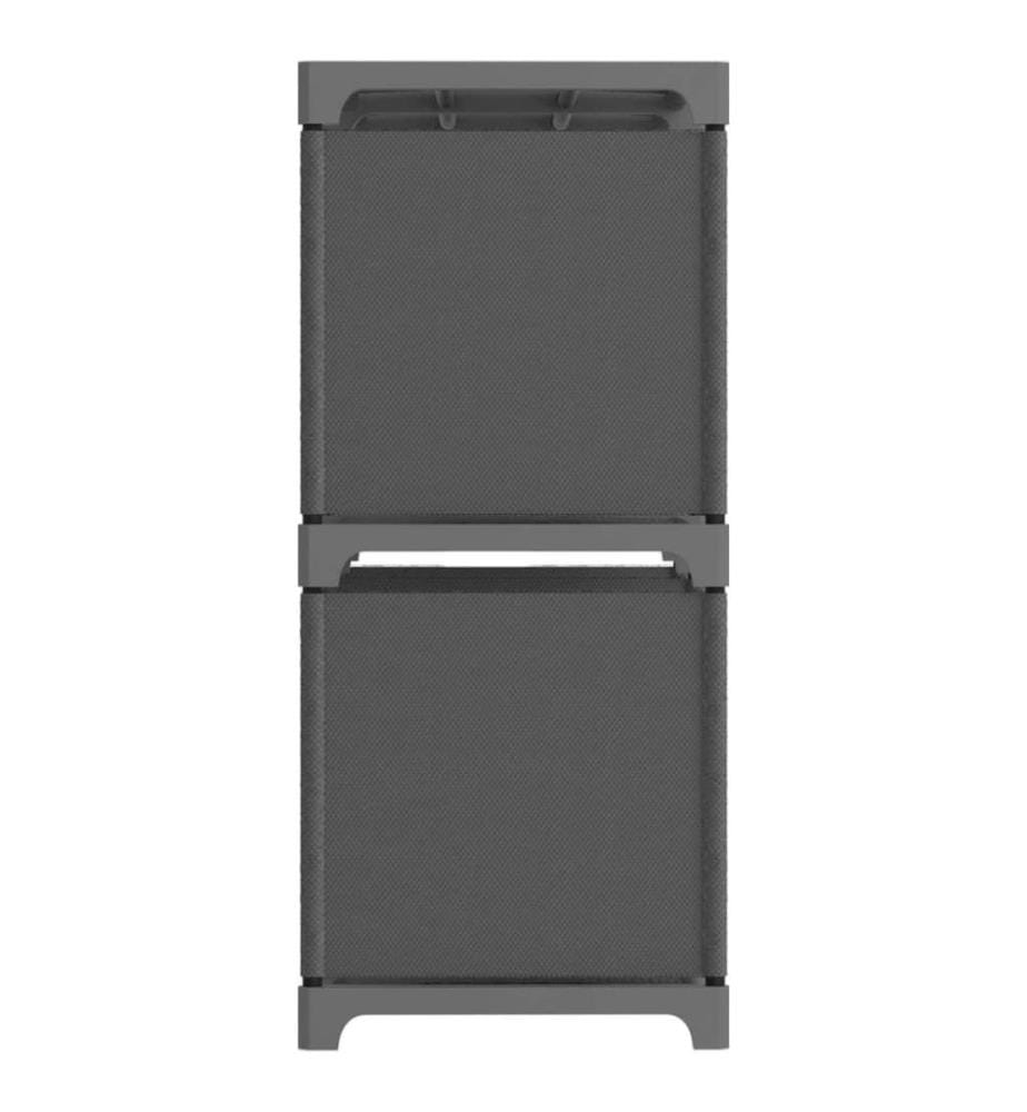 Étagère d'affichage 4 cubes Gris 69x30x72,5 cm Tissu