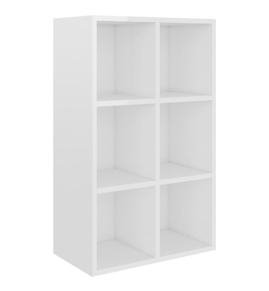 Bücherregal/Sideboard Hochglanz-Weiss 66x30x97,8cm Holzwerkstoff