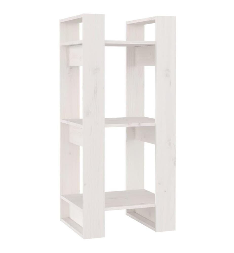 Bücherregal/Raumteiler Weiss 41x35x91 cm Massivholz Kiefer
