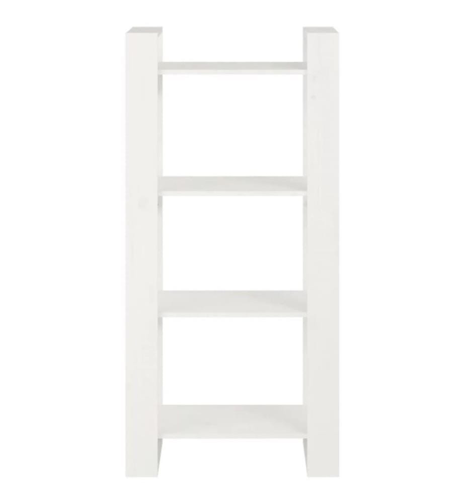 Bibliothèque/Séparateur de pièce Blanc 60x35x125 cm Bois massif