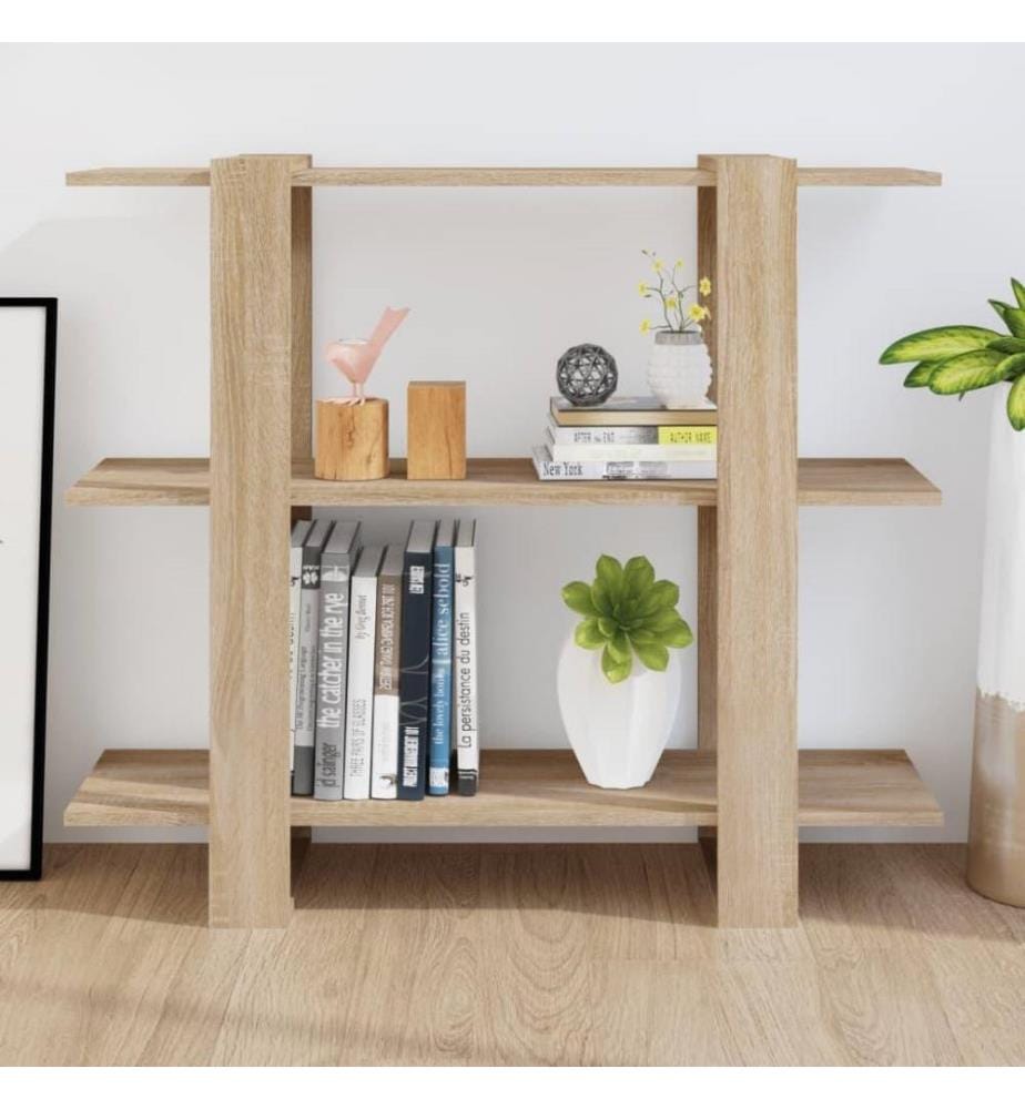 Bücherregal/Raumteiler Sonoma-Eiche 100×30×87 cm