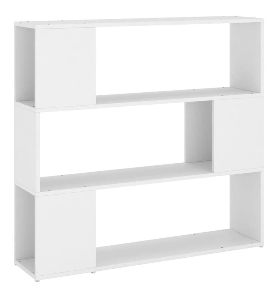 Bücherregal Raumteiler Weiss 100x24x94 cm