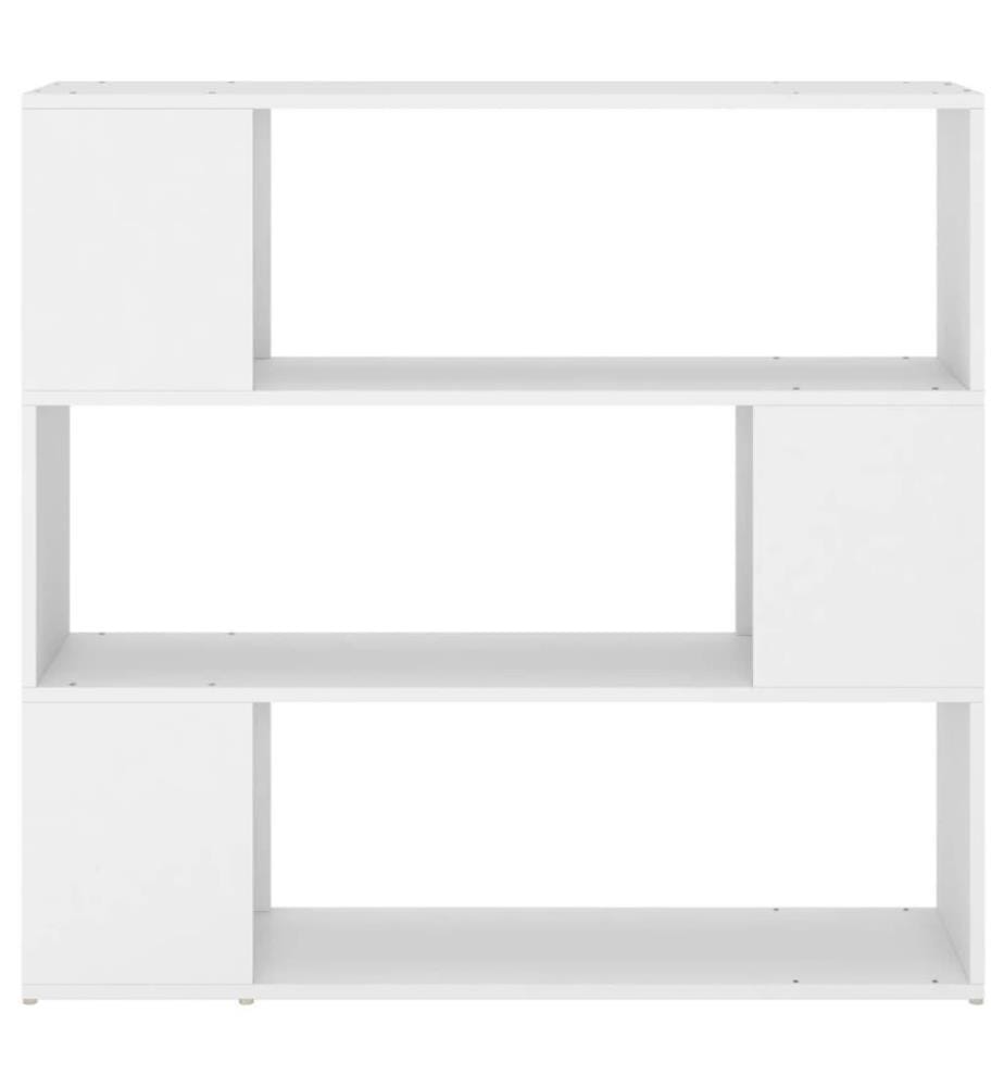 Bücherregal Raumteiler Weiss 100x24x94 cm