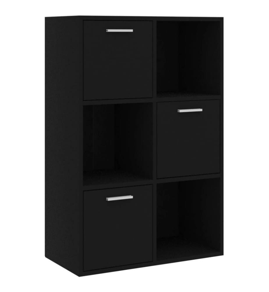 Lagerschrank Schwarz 60x29,5x90 cm Holzwerkstoff