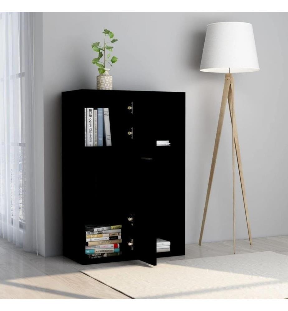 Lagerschrank Schwarz 60x29,5x90 cm Holzwerkstoff