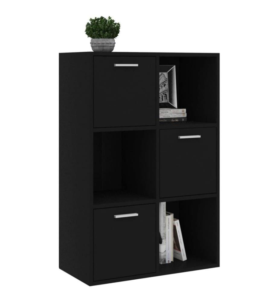 Lagerschrank Schwarz 60x29,5x90 cm Holzwerkstoff