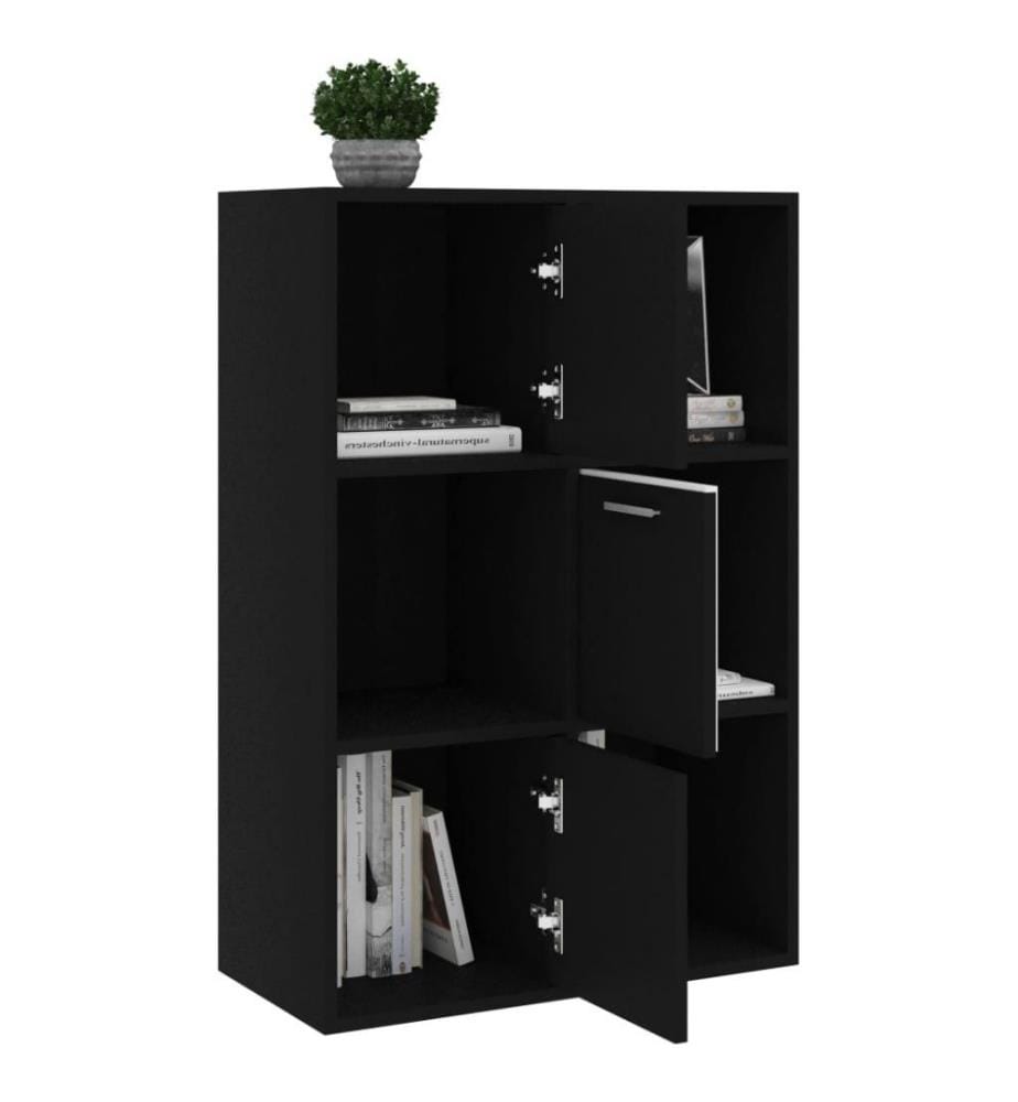 Lagerschrank Schwarz 60x29,5x90 cm Holzwerkstoff