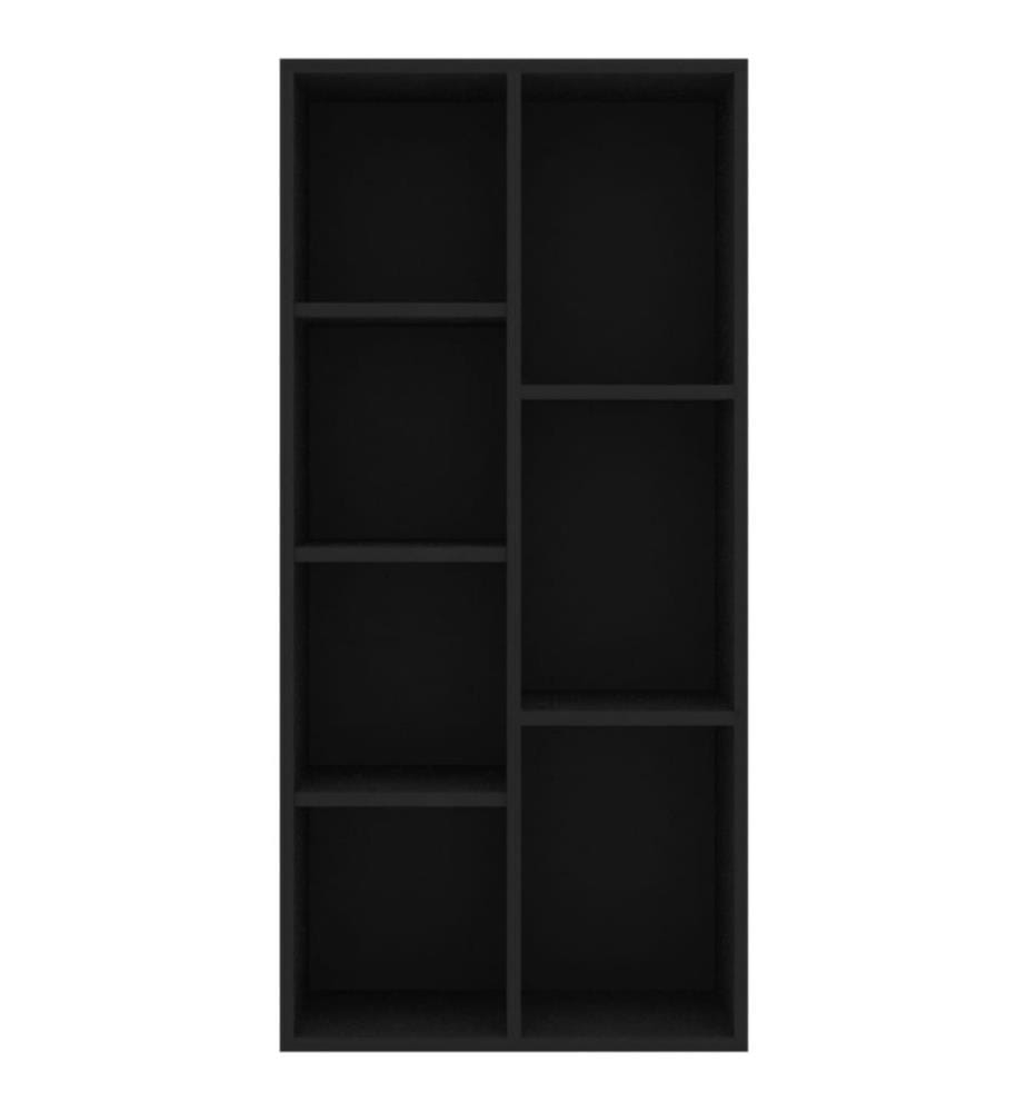 Bibliothèque Noir 50x25x106 cm Aggloméré
