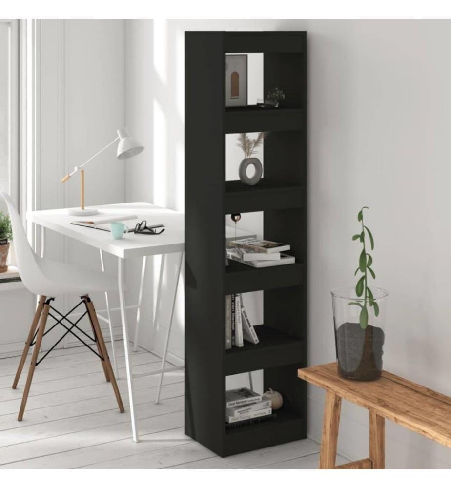 Bücherregal/Raumteiler Schwarz 40x30x166 cm
