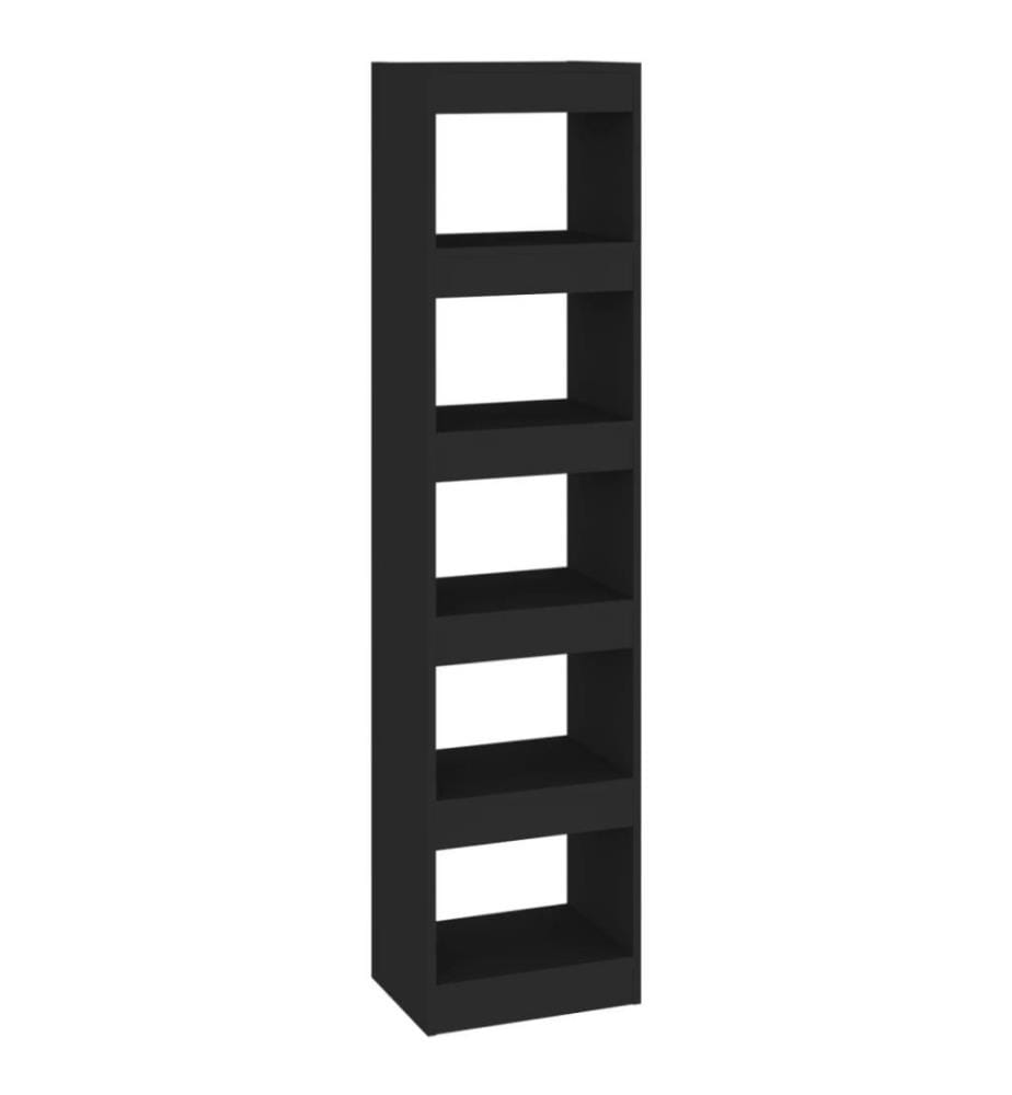 Bücherregal/Raumteiler Schwarz 40x30x166 cm
