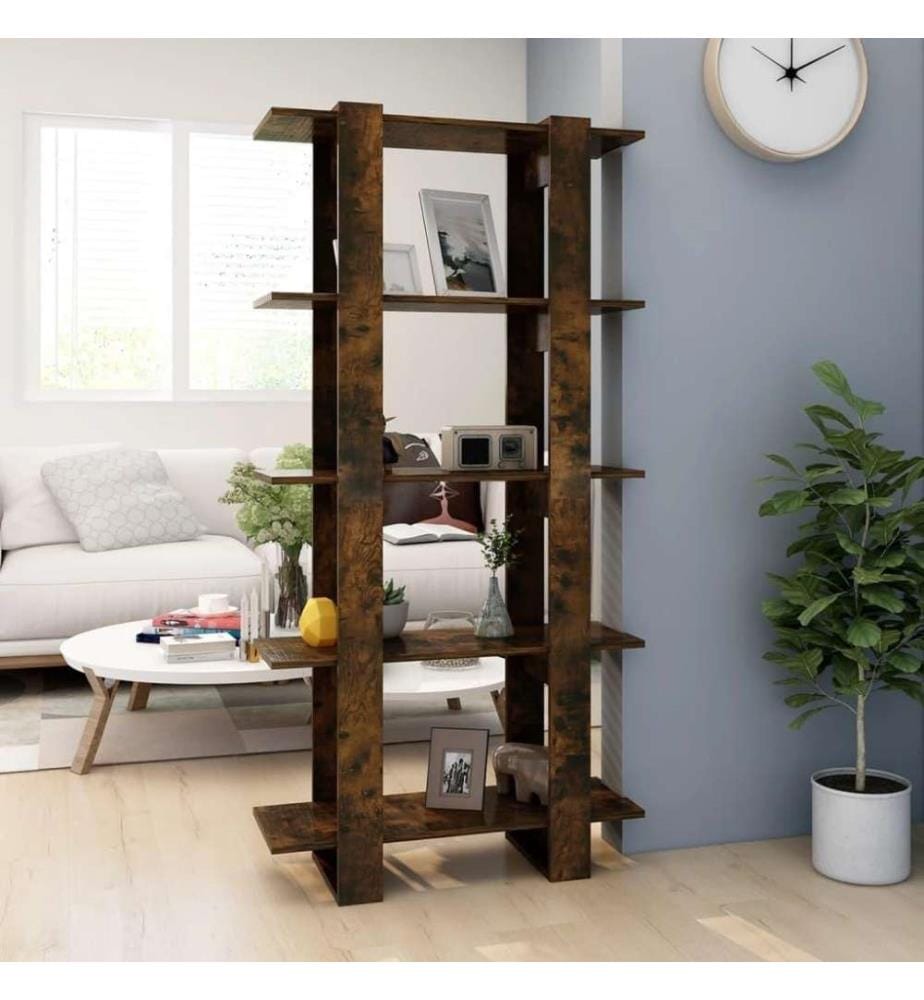 Bücherregal/Raumteiler Räuchereiche 80x30x160 cm Holzwerkstoff