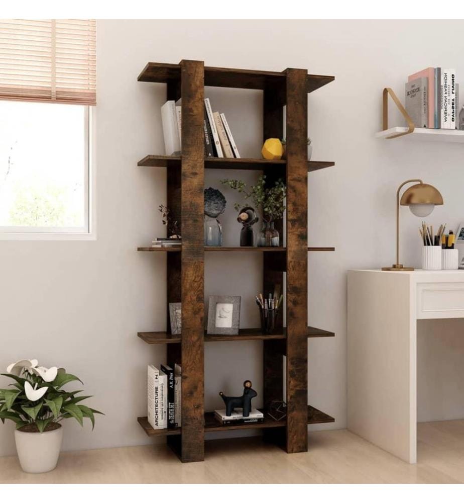 Bücherregal/Raumteiler Räuchereiche 80x30x160 cm Holzwerkstoff