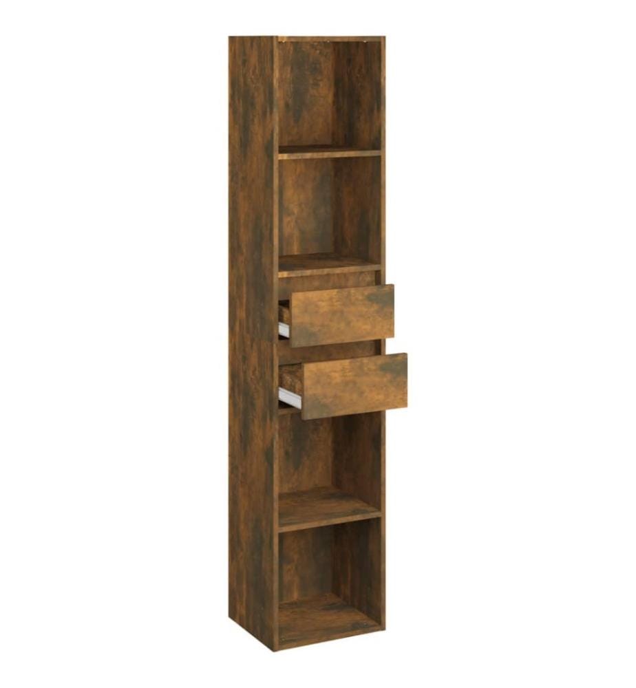Bücherregal Räuchereiche 36x30x171 cm Holzwerkstoff