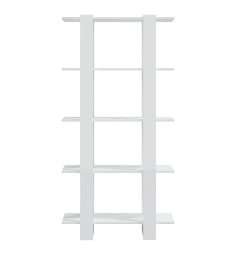 Bücherregal/Raumteiler Hochglanz-Weiss 80x30x160 cm